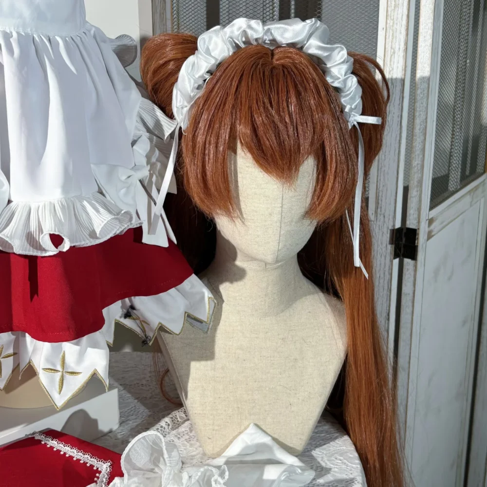 Anime Asuka Rei Asuka Langley Soryu Cosplay Kostuum EVAA Blauw Rood Meisjes Kawaii Meid Jurk Uniform Set Halloween Party Kleding
