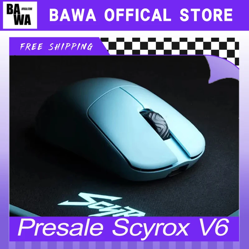 

Presale Scyrox V6 мышь беспроводная мышь игровая мышь с низкой задержкой легкая пользовательская эргономичная мышь аксессуары для ПК