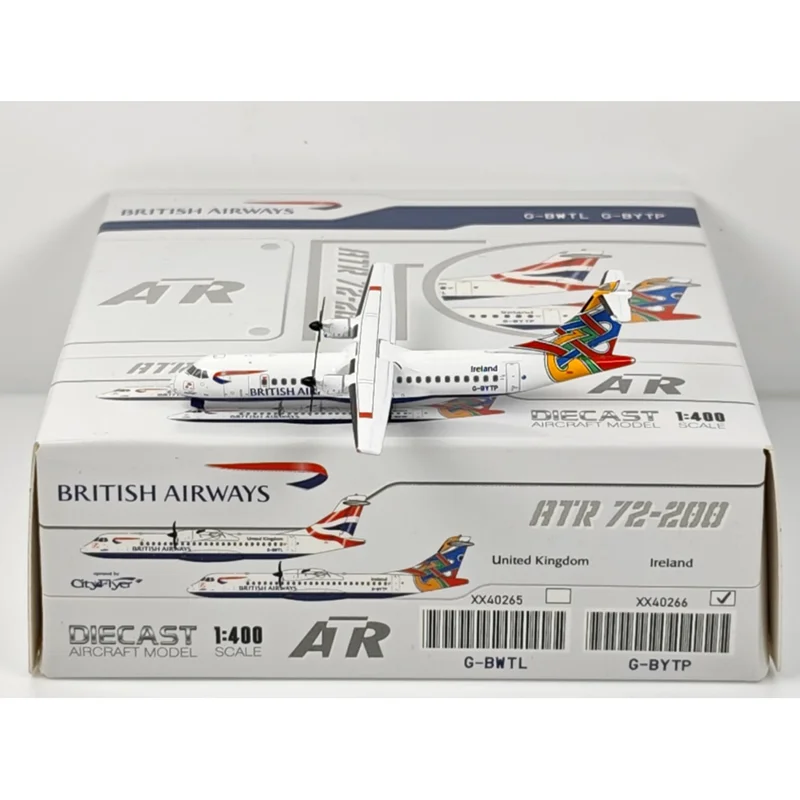 

JC Wings Diecast 1/400 Scale XX40266 British Airways ATR-72-200 G-BYTP Alloy Aircraft Model Collectible Toy Ornament Decoration
