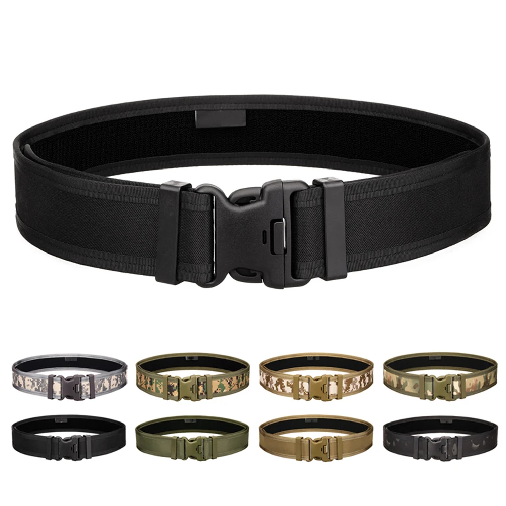 TUSHI Neuer taktischer Gürtel mit Schnellverschluss für Herren, Outdoor-Camouflage-Nylon, breiter Taillengürtel für Bergsteigen, Wandern, Arbeit, Angeln – Detail 15