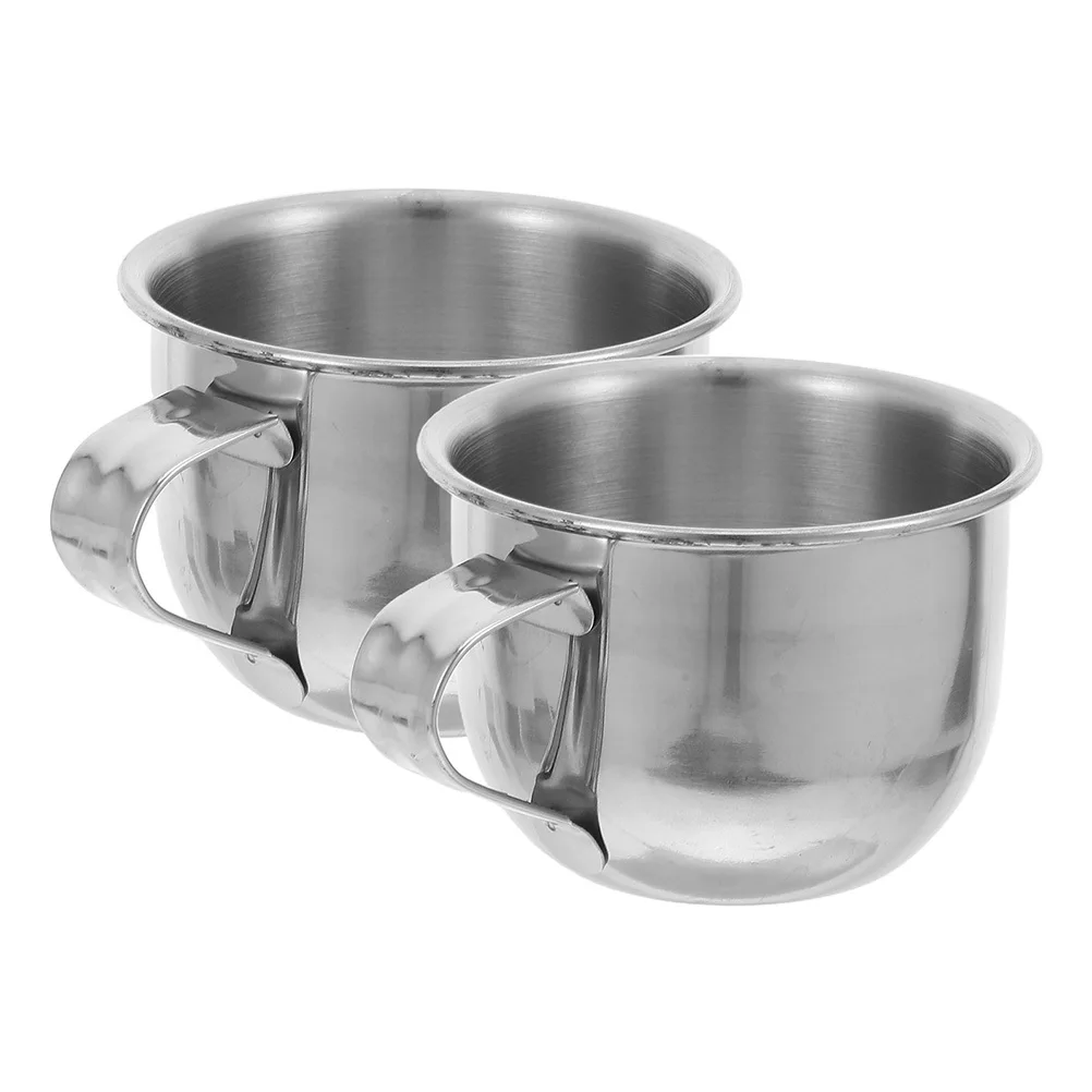 

2Pcs Rustproof Stainless Steel Water Cup Fine Craftsmanship Drinkware for Milk Water Tea Mini Sake Cup Small Tea Mug