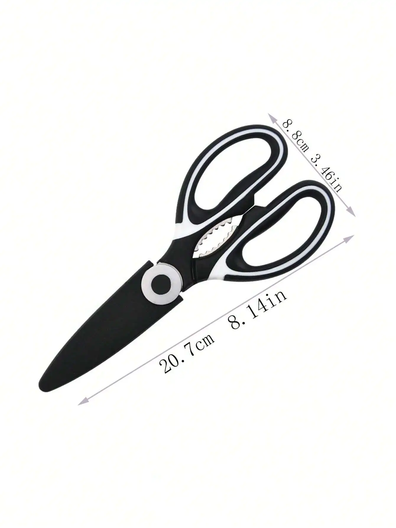 1pc Multi-Functional Kitchen Chicken Bone Scissors With Thick Stainless Steel, Household Black & White Panda Design Food Scissors, Strong sh2304211481351787