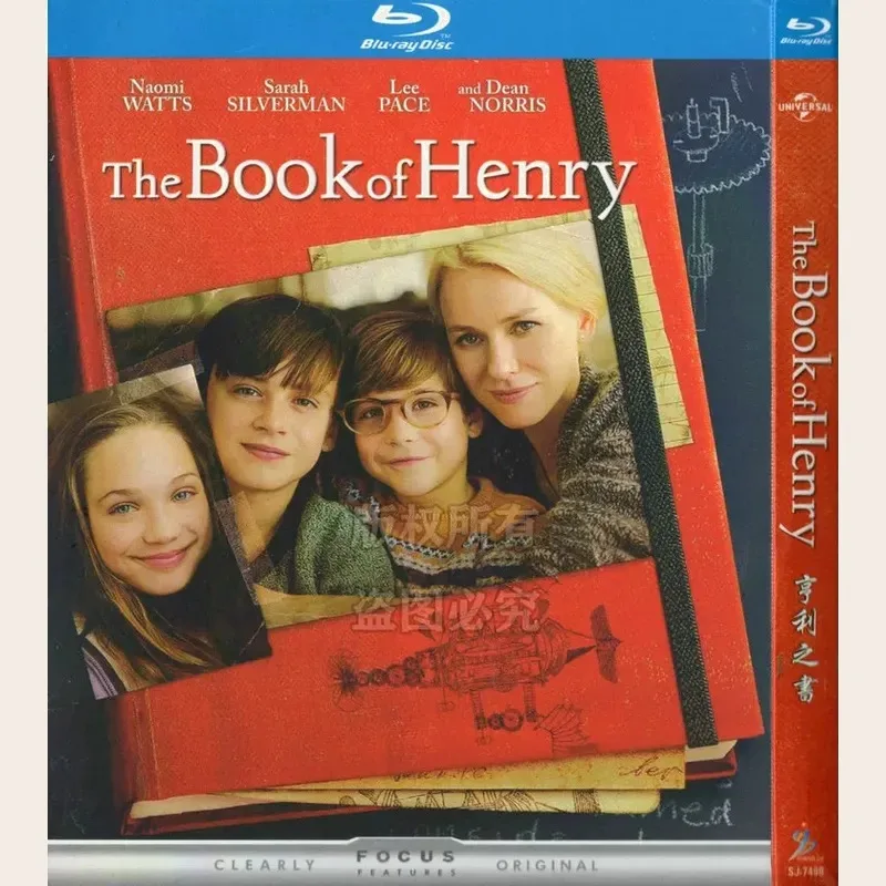 Hot Blu-ray BD American Thriller Movie The Book of Henry 1080p High Definition Single Disc