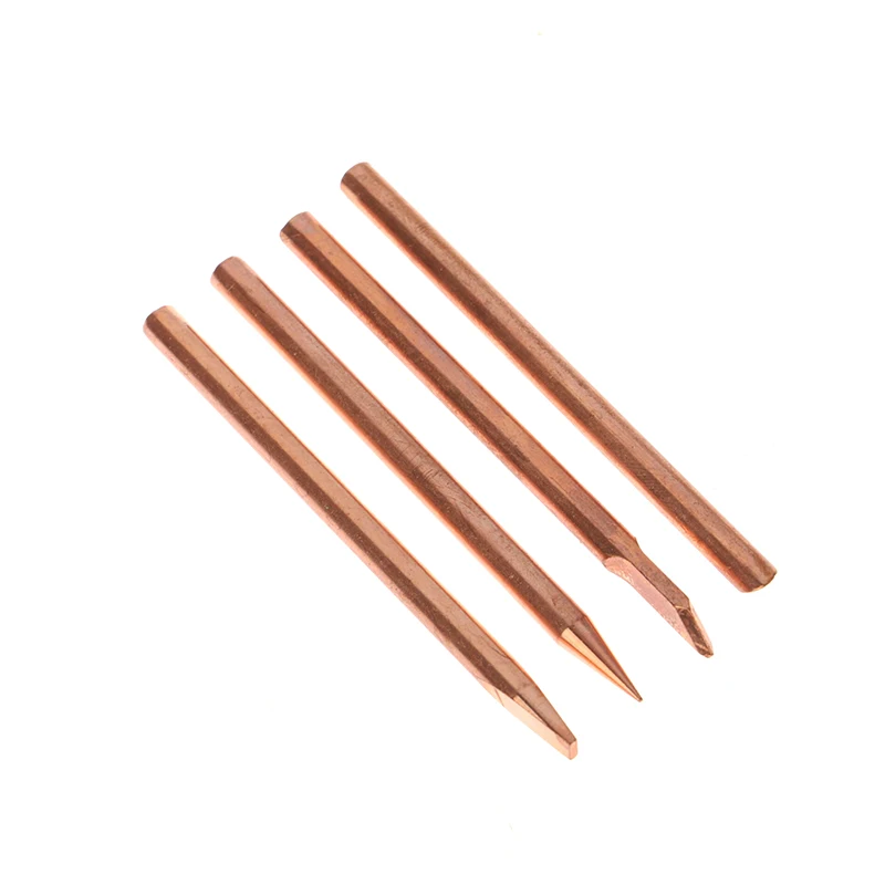 ⭐ 4pcs External Heat Solder Iron Tip B C D K Pure Copper Solder Head 30W 40W 60W Replacement Tip Welder Repair Tools