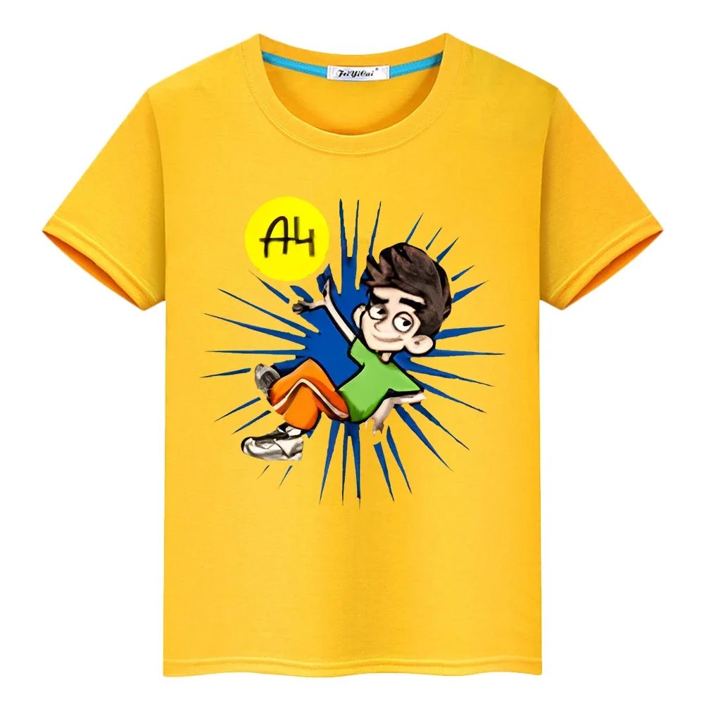 Camiseta de algodón 100% para niños, camisa de orgullo y2k de una pieza, Tops cortos de anime Merch A4 Lamb, ropa para niños y niñas