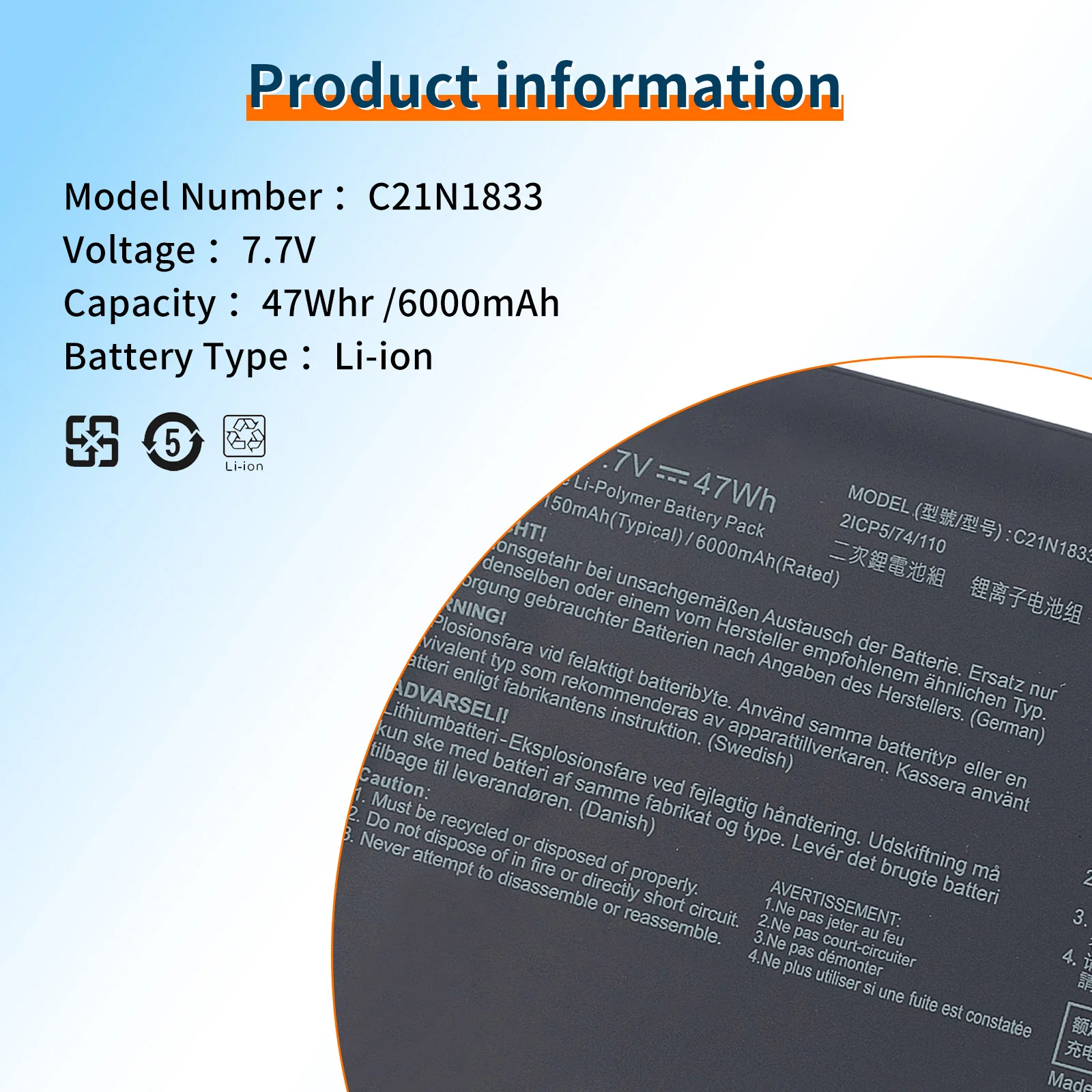 BVBH C21N1833 bateria do portátil para ASUS ZenBook 14, UM431, UM431DA-AM020T, UX431, UX431FA, UX431FN, UX431FL, UX431DA, UX431FN-AN002T