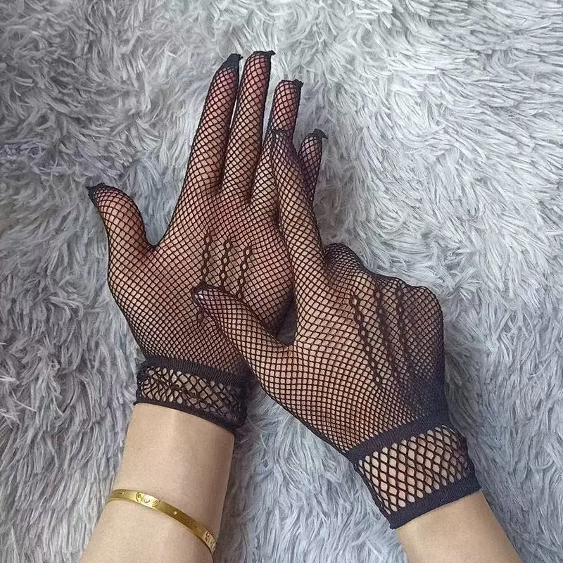 Gants en filet de pêche en dentelle à haute élasticité, élégants et Sexy, maille ajourée, respirant, étiquette de danse, chaussettes fines à la mode