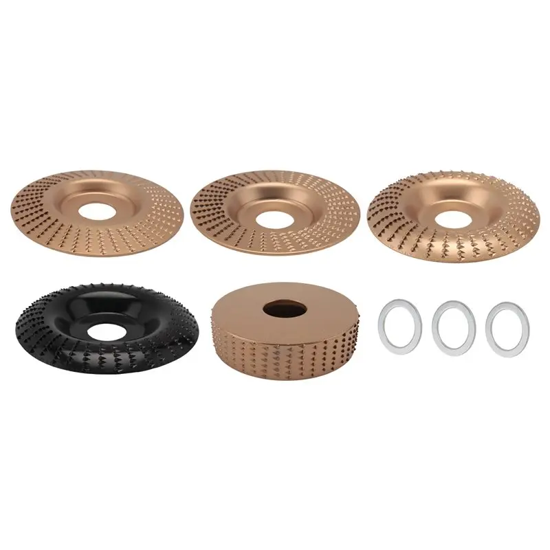 Y50A-Wood Carving Disc 4 And 4 1/2 Angle Grinder Attachments With 5/8 Inch Arbor, Stump Grinder Tool