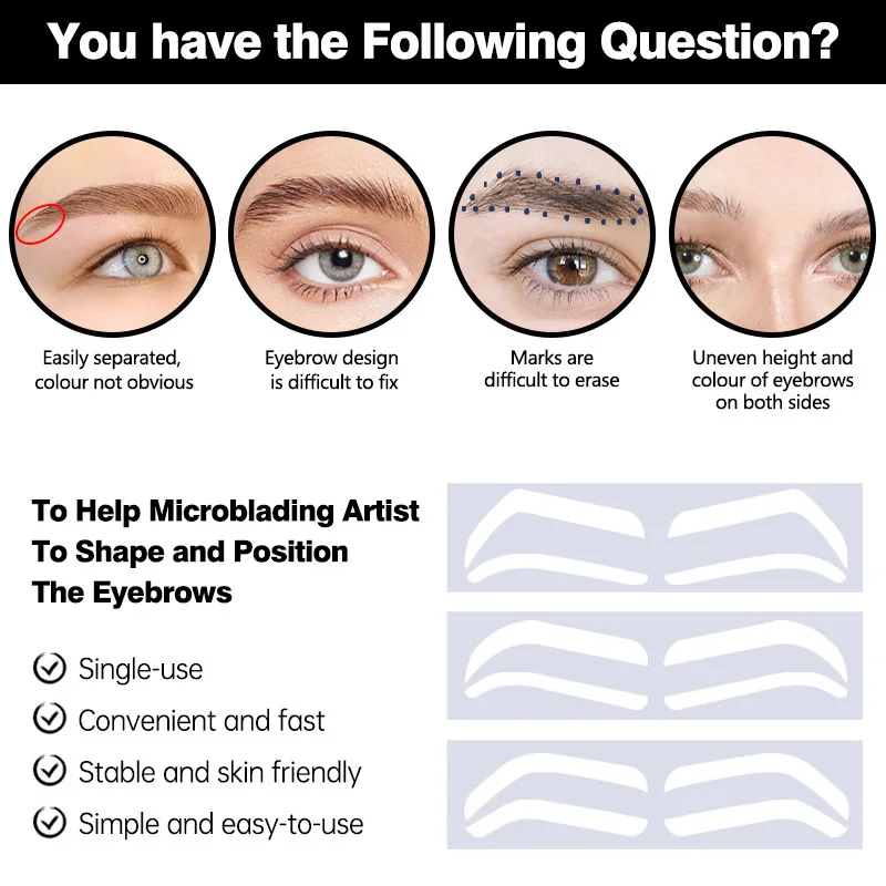 10 vellen wegwerp wenkbrauw ontwerp stencil wenkbrauw tint airbrush extra sticker wenkbrauw vormgeven sjabloon make-up tools