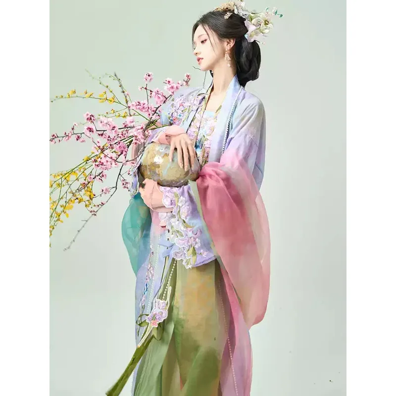 Dunhuang Dream Girl Order Iris Hanfu Women Chinese Ancient Song Dynasty Heavy Embroidery Fairy 2026 Spring Summer Daily Wear