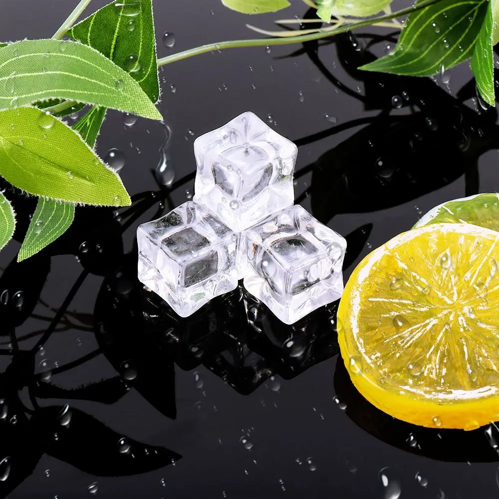 Transparent DIY Accessories Decoration Crafts Photography Props Acrylic Cubes Artificial Ice Fake Crystal Simulate Ice Cubes