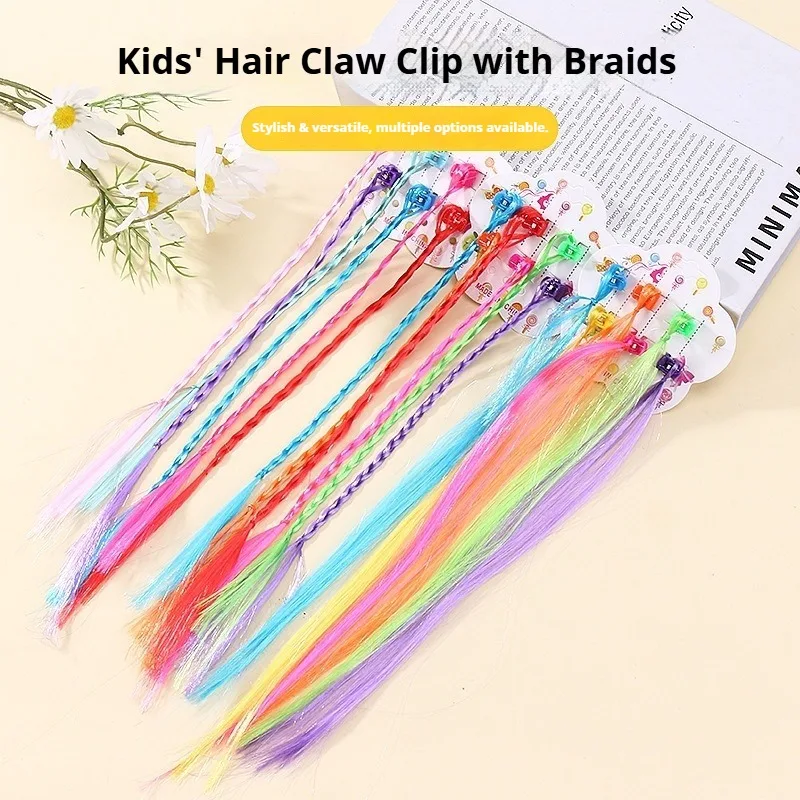 Pcs Colorful Hair Extensions with Bobby Pins, Hair Styling Accessories for Kids Teenage Girls