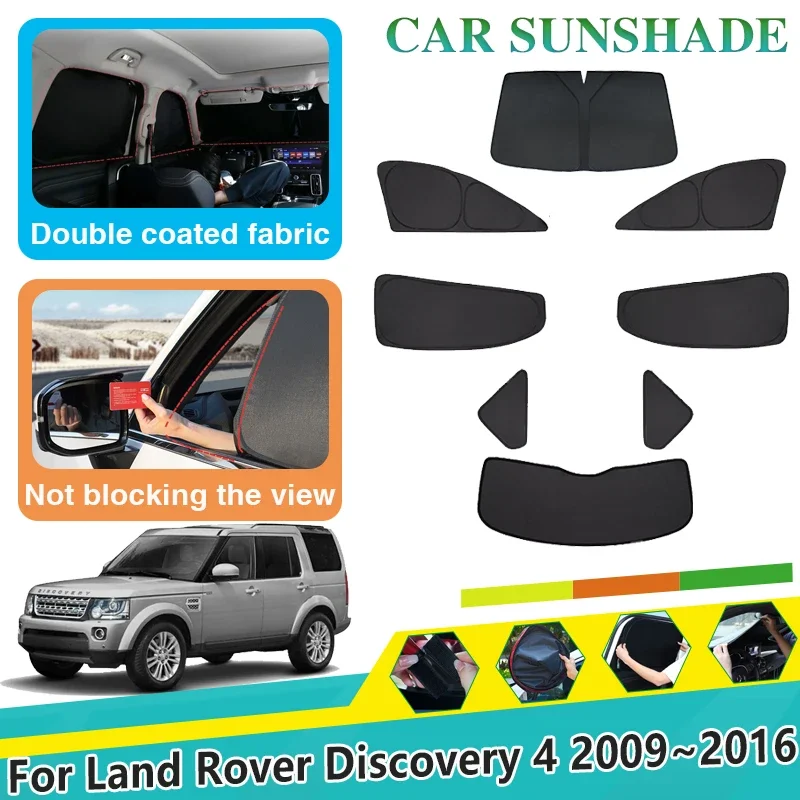 

Car Window Shading Cover For Land Rover Discovery LR4 4 L319 2009~2016 2015 Black Privacy Sunscreen Anti-UV Sunshade Accessories