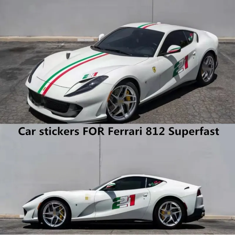 New custom car stickers FOR Ferrari 812 Superfast body modification decoration racing car decals film 488 F8 F12