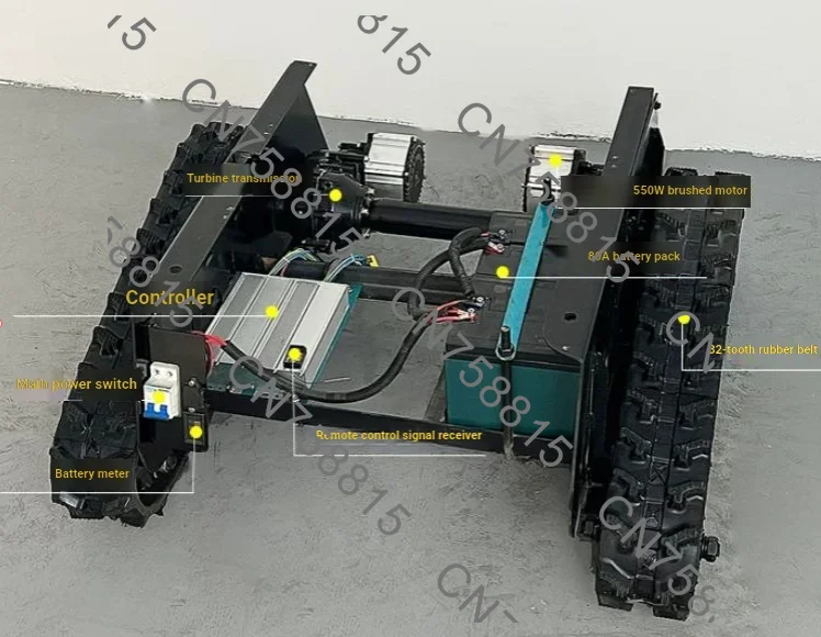 Crawling dual motor transporter, orchard, small remote control crawling chassis components, agricultural construction site machi
