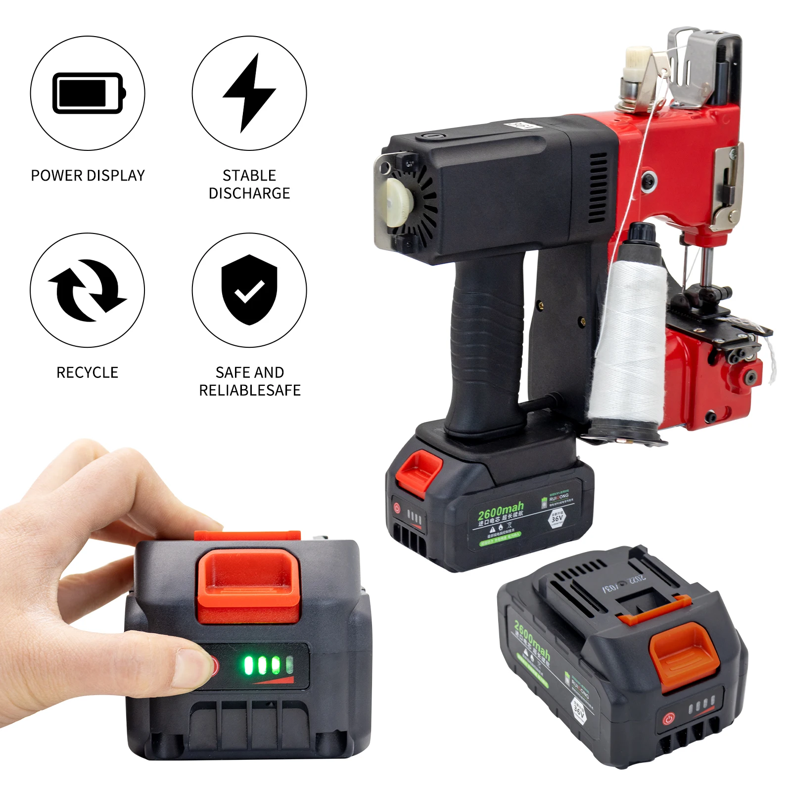 

Промышленная портативная швейная машина для зашивания мешков