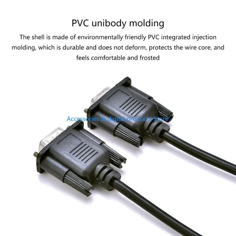 77JD Female to Male  DB9Pin RS232 Cable for UPS 940 0024C Efficient Communication