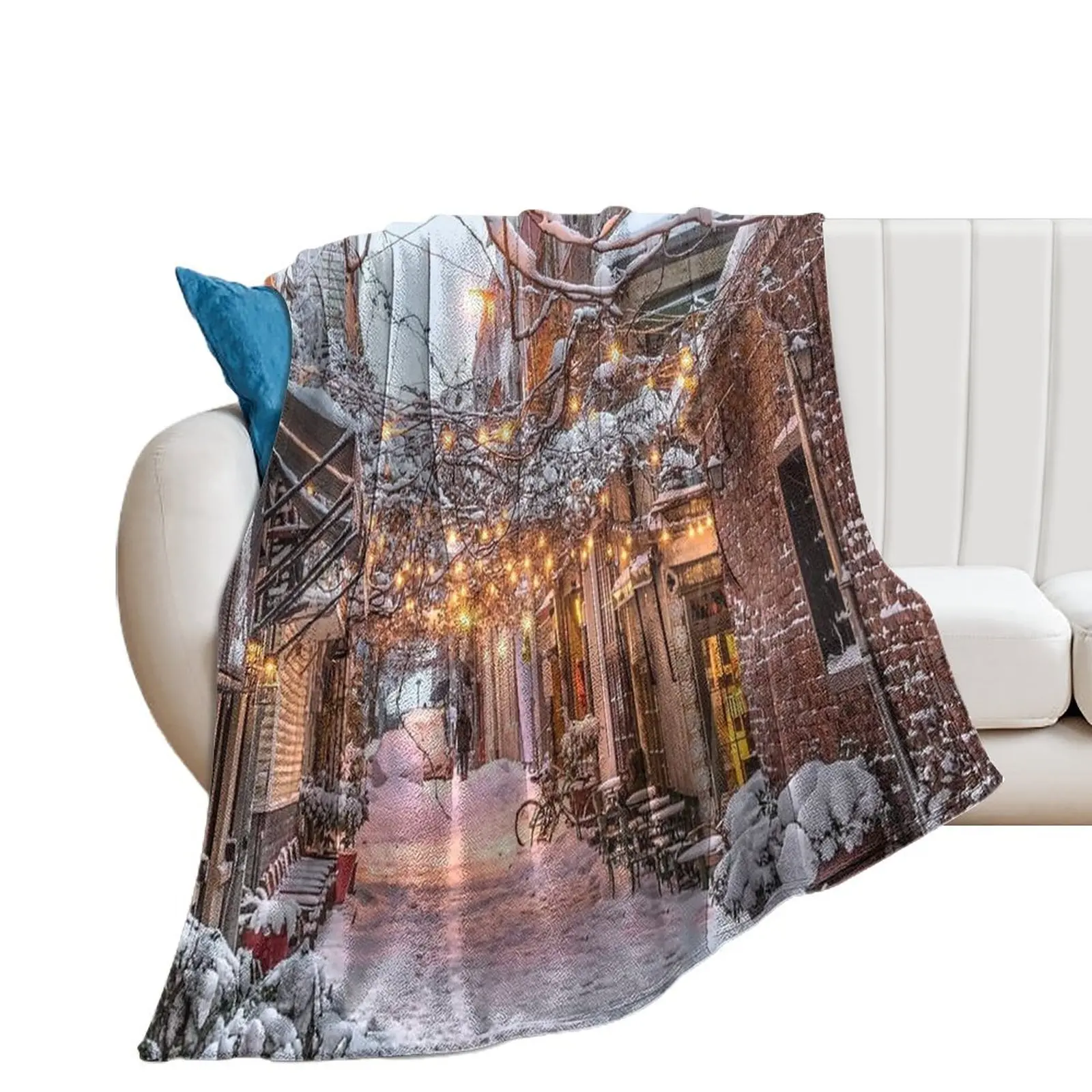 

Snow City Throw Blanket Comforter Moving Custom Thin Blankets