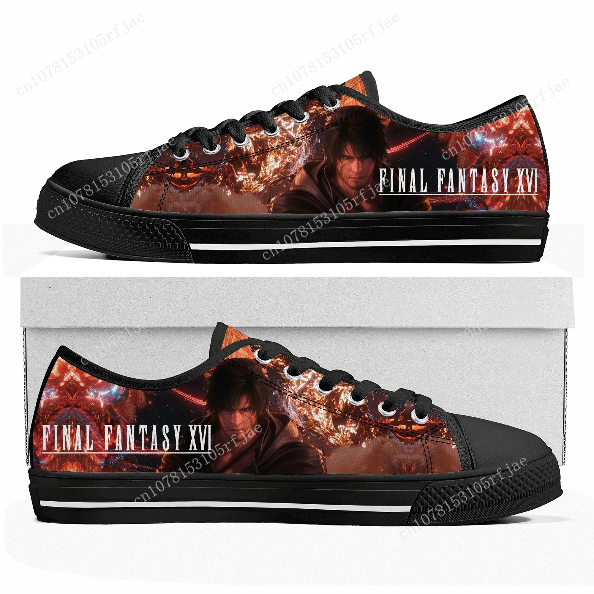 Final Fantasy 16 Low Top Sneakers Cartoon Game Womens Mens Teenager Fashion High Quality Shoes Casual Tailor Made Canvas Sneaker