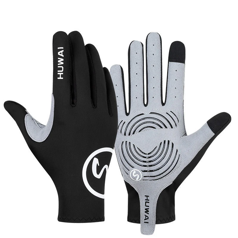 AliExpress NONE Spring Autumn Anti Slip Full Finger Gloves for Unisex Touch Screen Mesh Breathable Comfortable Gloves Outdoor Cycling Equipment