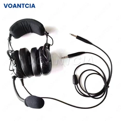 Pilot Headset Passive Noise Reduction PNR  Aviation Headset Soft Ear Pad with Headset Bag Black