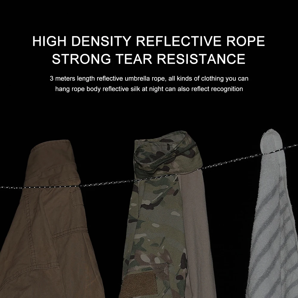 3 M Windproof Travel Clothesline Camping Stretch Clothesline With 12 Clips Adjustable Clothes Line Elastic Laundry Clothes Line