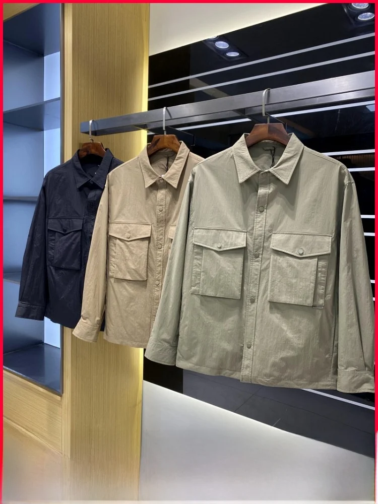 

Мощный и функциональный! Мужская демисезонная повседневная рабочая куртка с большими карманами и воротником для ежедневного использования