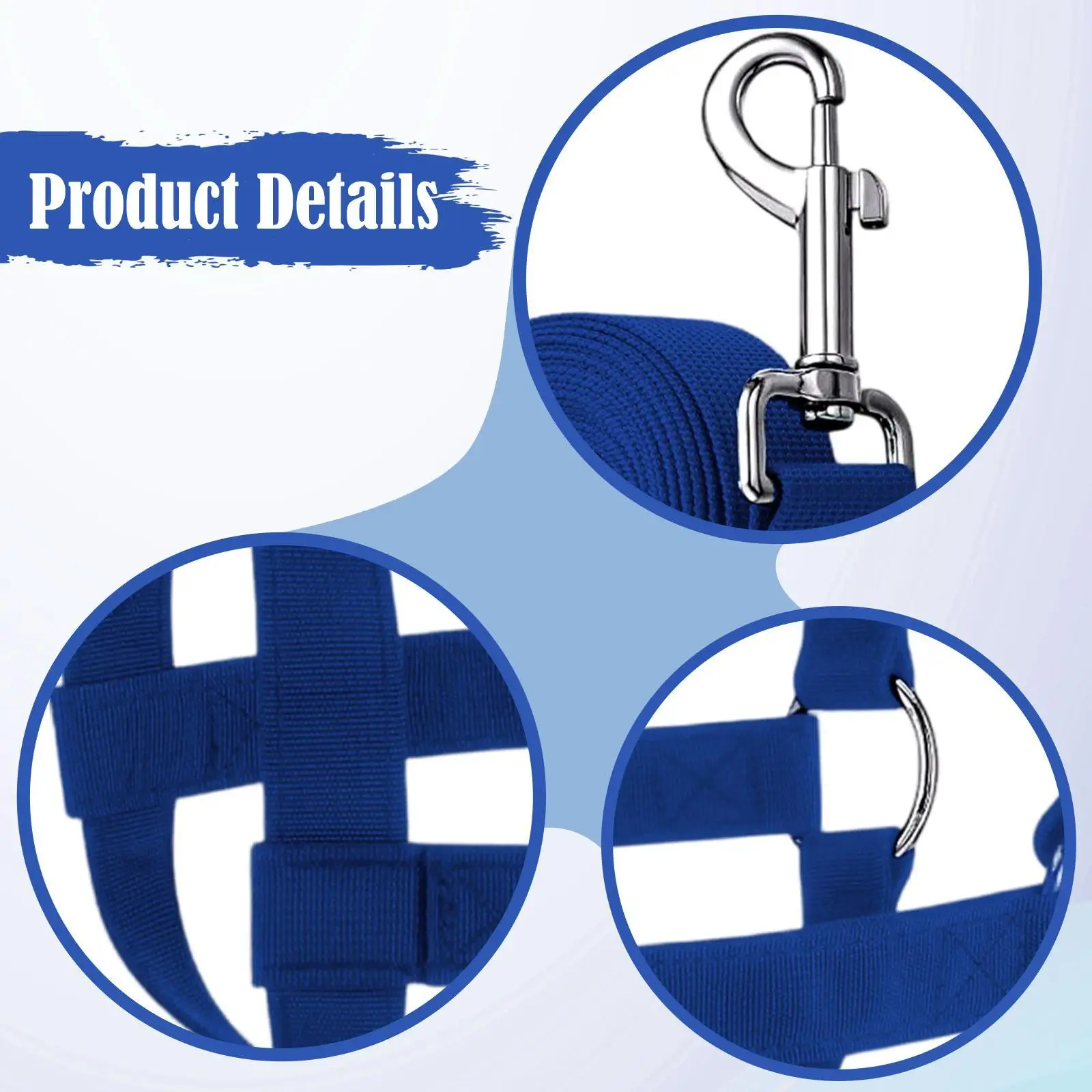 رسن البقرة مع حبل رائد قابل للتعديل من النايلون الاحترافي لرسن العجل لثور تظهر حمار الثور #5