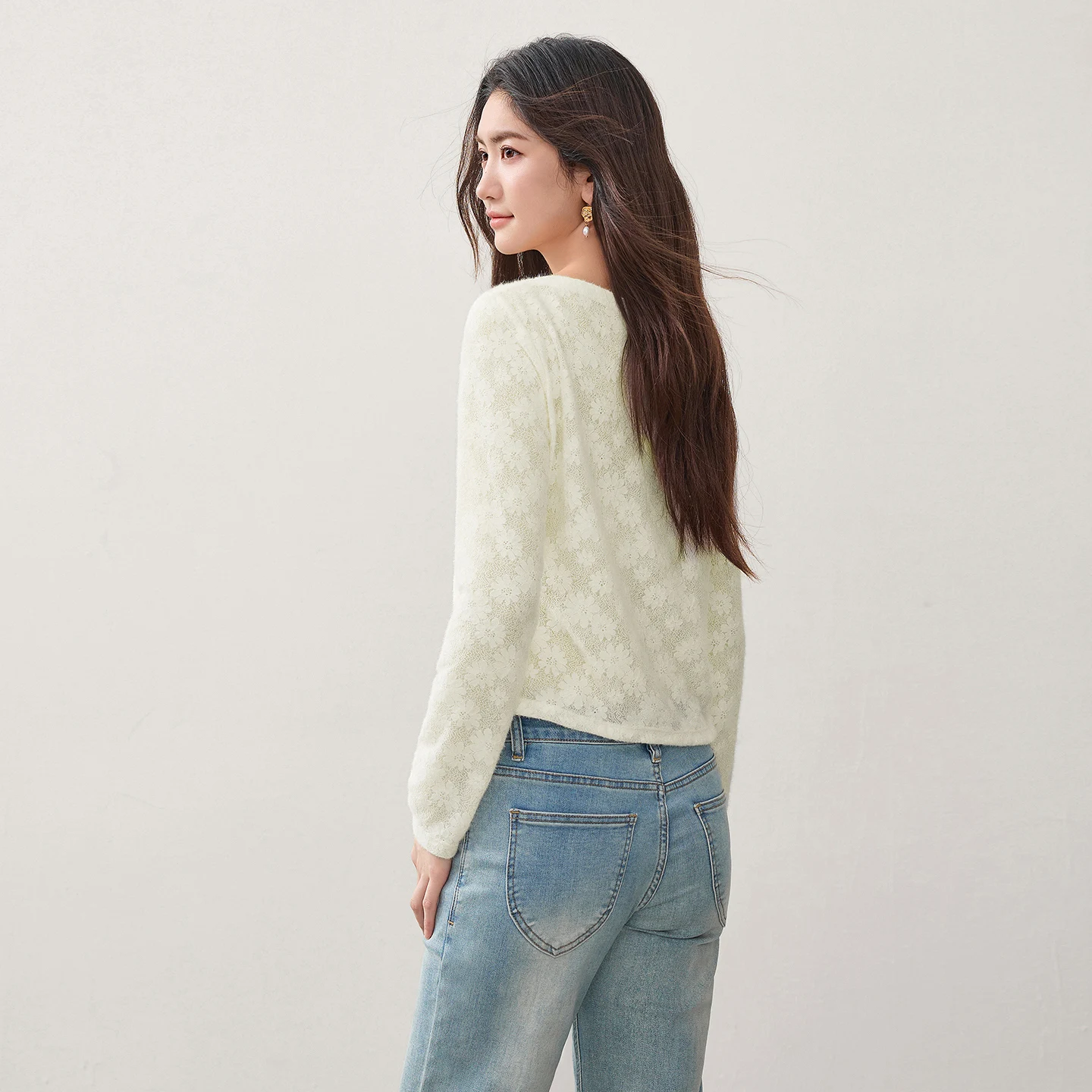 Women's One-Shoulder Knit Sweater - Slim Fit Autumn Pullover