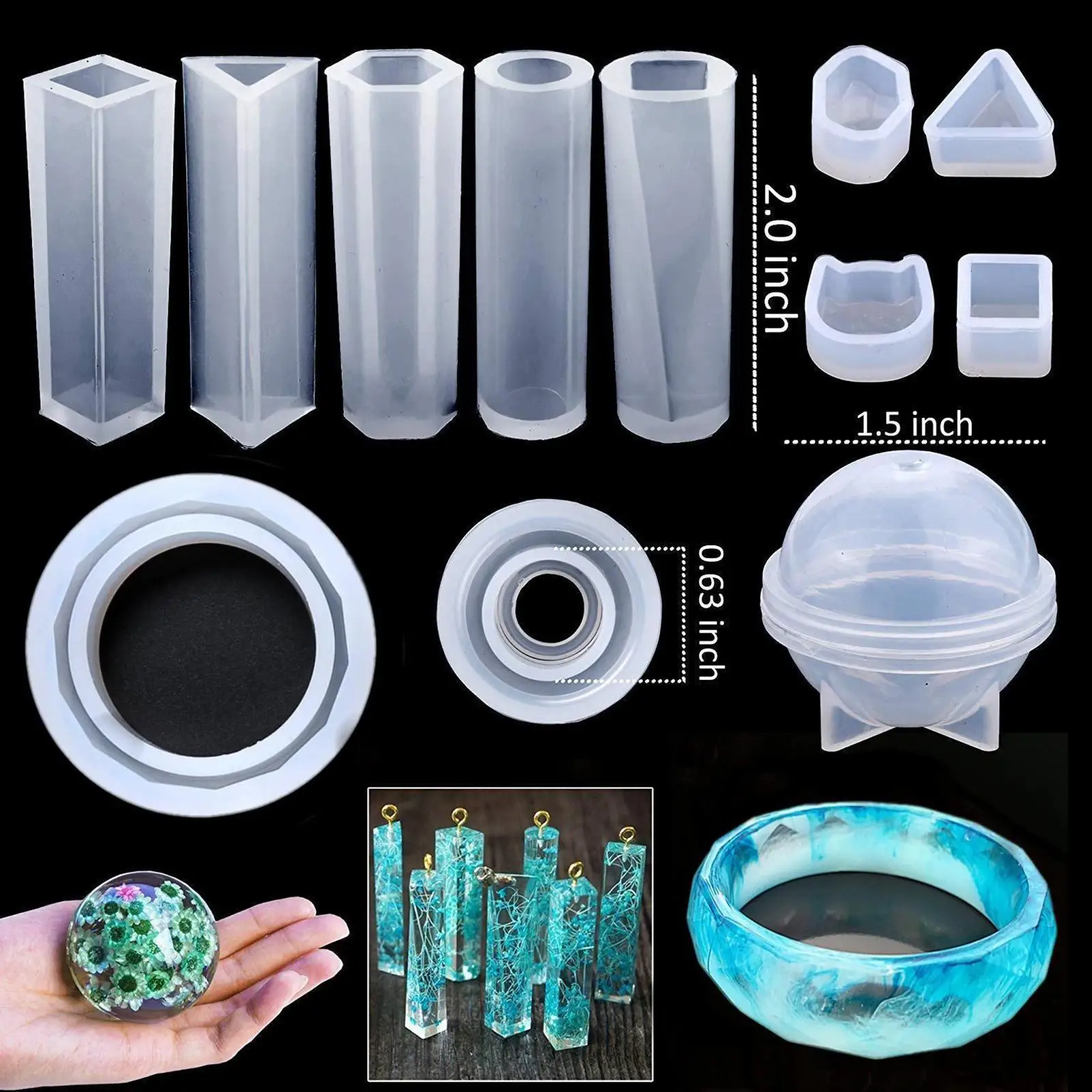 

142pcs Resin Casting Set Jewelry Making Silicone Diy Bracelet Necklace