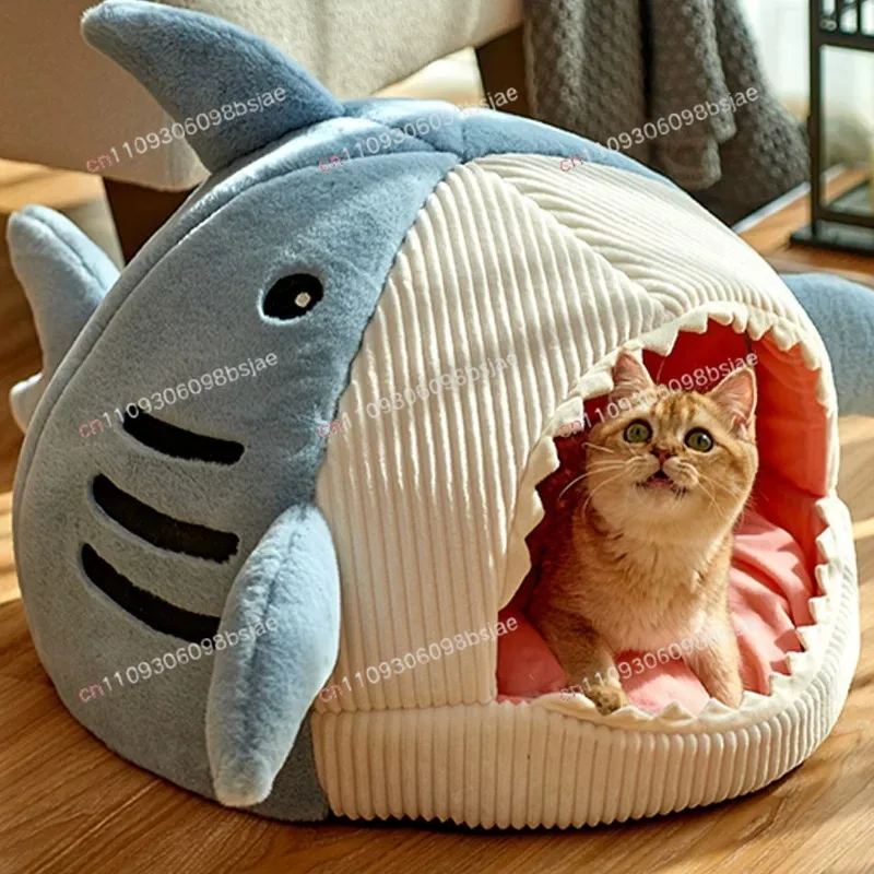 Cat litter Winter warmth Closed Internet celebrities Shark litter Cat dog kennel Security Pet house Cat litter Size