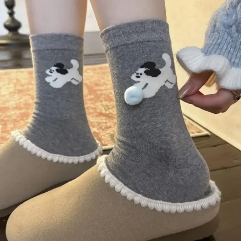 جوارب جميلة على شكل كرة على شكل كلب خلفي، جوارب قطنية مريحة؛ جوارب منتصف الساق قابلة للتنفس كهدية #2