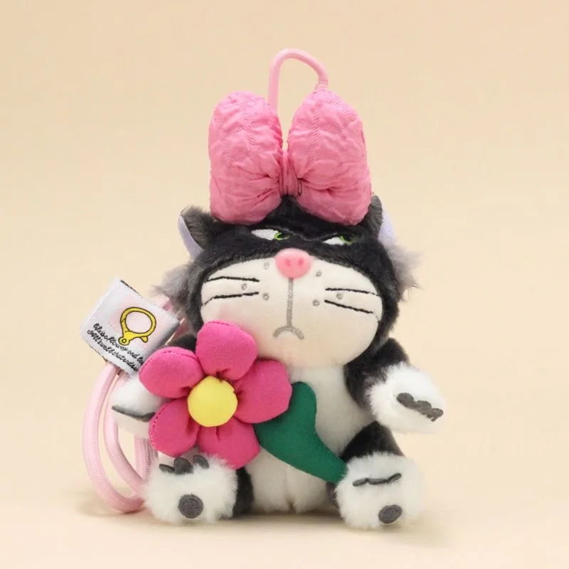 Disney Lucifer the Cat plush toy pendant funny keychain pendant children's birthday gift car decoration Christmas gift