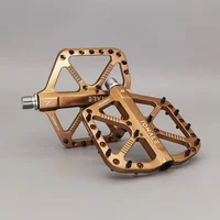 Pedal de bicicleta MTB, pedales de bicicleta de aleación de aluminio CNC antideslizantes de titanio con 3 rodamientos, pedales de ciclismo para accesorios de bicicleta de montaña