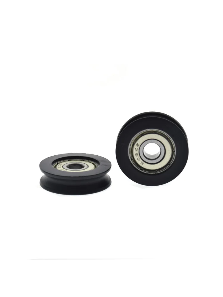 1Pc 6x27x8 U-shaped groove U-groove rubber bearing pulley 3D printer accessories door and window drawer pulley