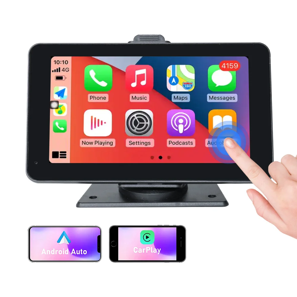 Wireless Carplay Android Car 7 Touch Screen Global Positioning System Bluetooth FM Smart PND Car Monitor