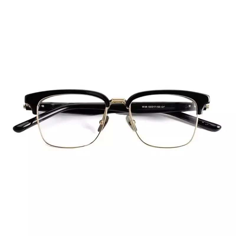 180 ° Flip-up Design Titanium Acetate Glasses Frame Retro Eyebrow-Rim Square Eyeglasses Men Large Face Optical Prescription Lens - Image 6