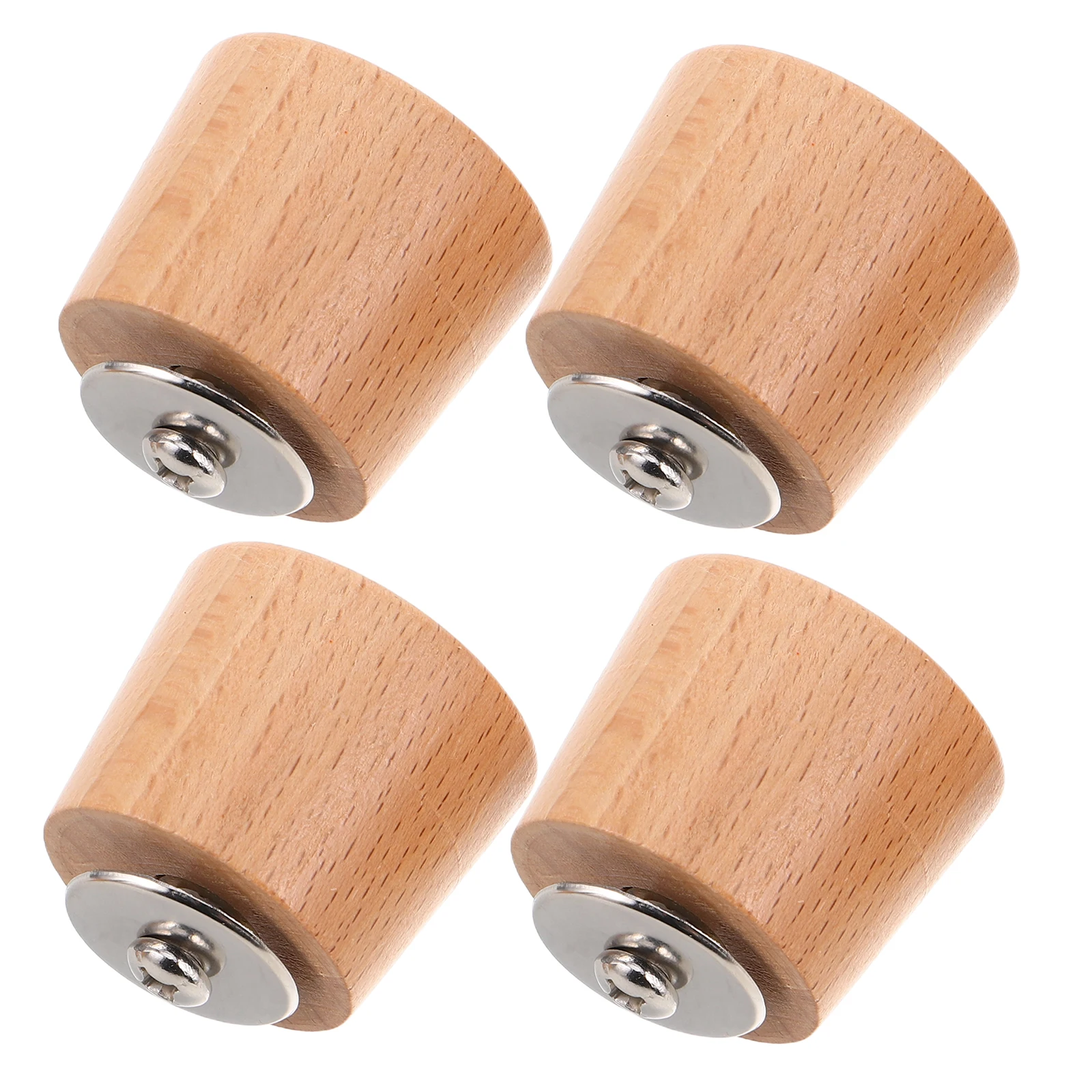

8Pcs Universal Pot Lid Knobs - Natural Beech Wood Replacement Handles for Saucepan Kettle - Heat Resistant Kitchen Knobs