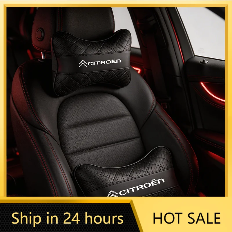 

Car Sticker Car Headrest And Lumbar Support Set Comfort Neck Pillow Keychain For Citroen C4 C3 C5 C5X E-C4 X E-C3 C-Elysee Berli