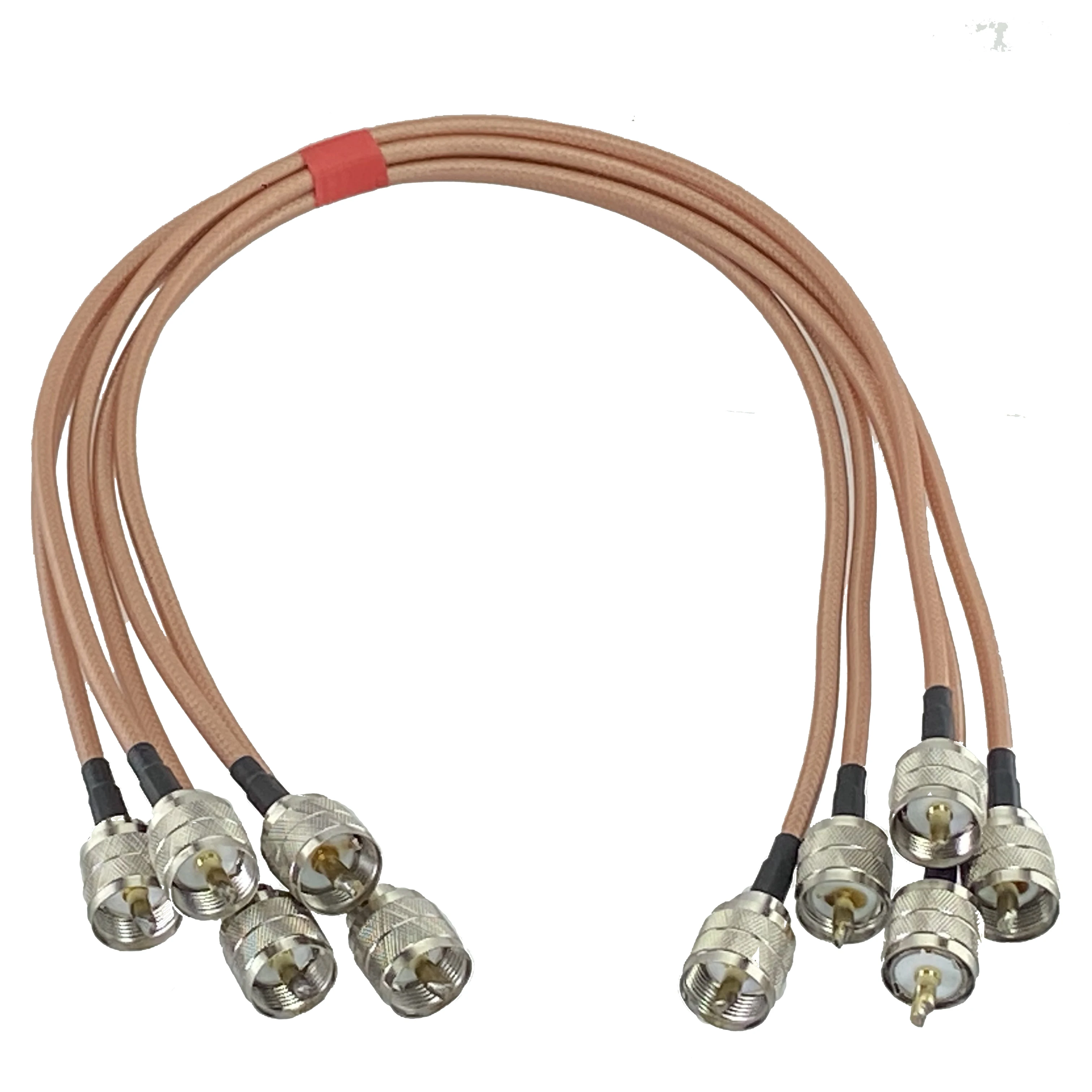 RG400 Double UHF PL259 Male Plug to PL259 Male Plug Crimp Connector RF Pigtail Coax Jumper Cable Wire terminals 6inch~10FT