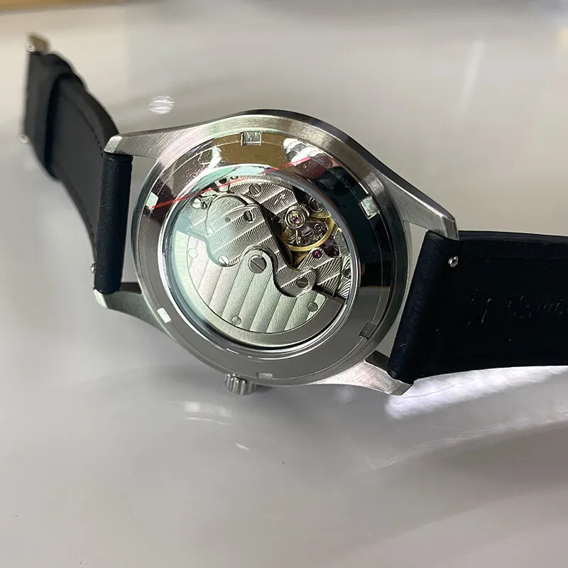 Мужские автоматические часы Parnis, 38 мм, роскошные механические наручные часы, 5 атм, водонепроницаемые, с сапфировым зеркалом, второй второй циферблат