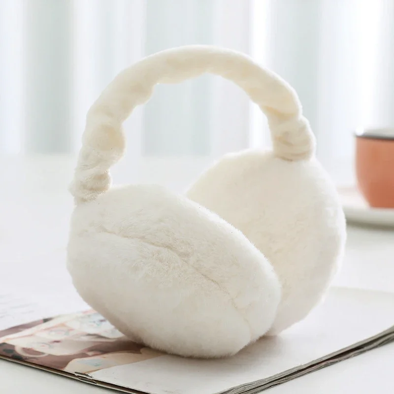 2022 New Soft Plush Ear Warmer Winter Warm Earmuffs for Women Fashion Solid Earflap Outdoor Cold Protection Ear-Muffs Ear Cover