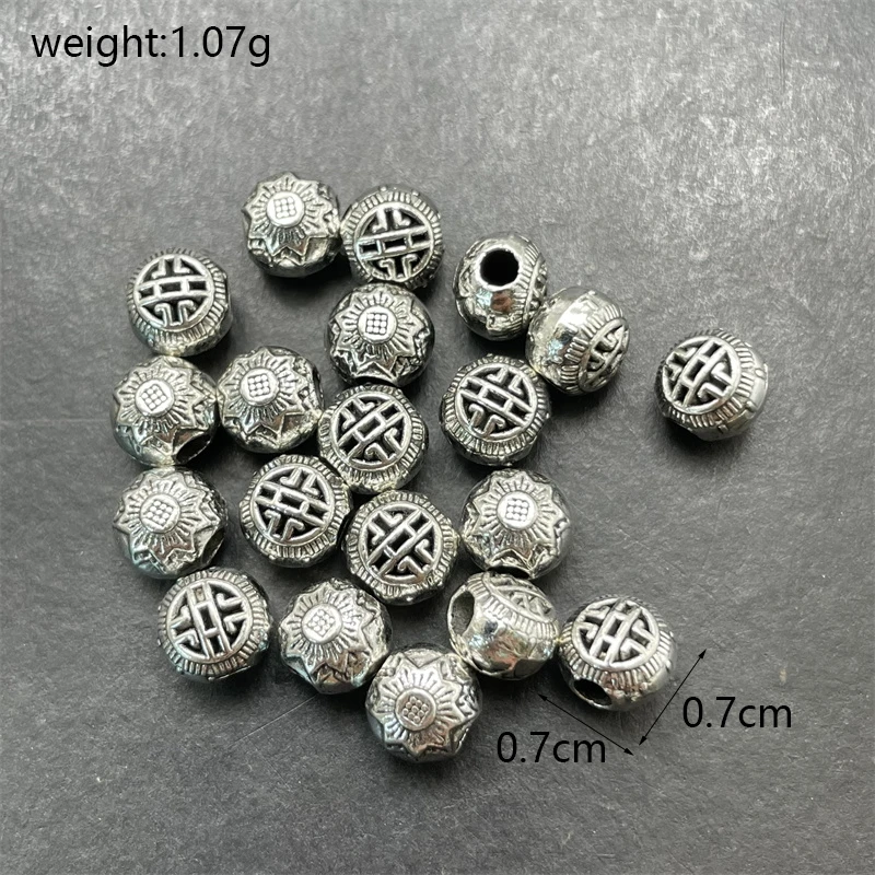 20-50 stücke Spacer Perlen Charms Antik Silber Gold Farbe Amulett Big Hole Spacer Perlen Charms Anhänger für Armbänder Schmuck herstellung