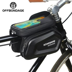 Phone hard case Waterproof Reflective Large capacity Top tube bag MTB Road Bicycle Saddle bag Head bag Front beam bag