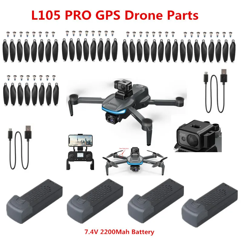 L105 PRO Avoid Obstacles Brushless RC Drone Spare Parts 7.4V 2200Mah Battery L105 PRO Drone Battery L105PRO RC Dron Battery Toys