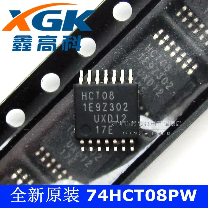 Free shipping   -74HCT08PW HCT08  TSSOP14     10PCS
