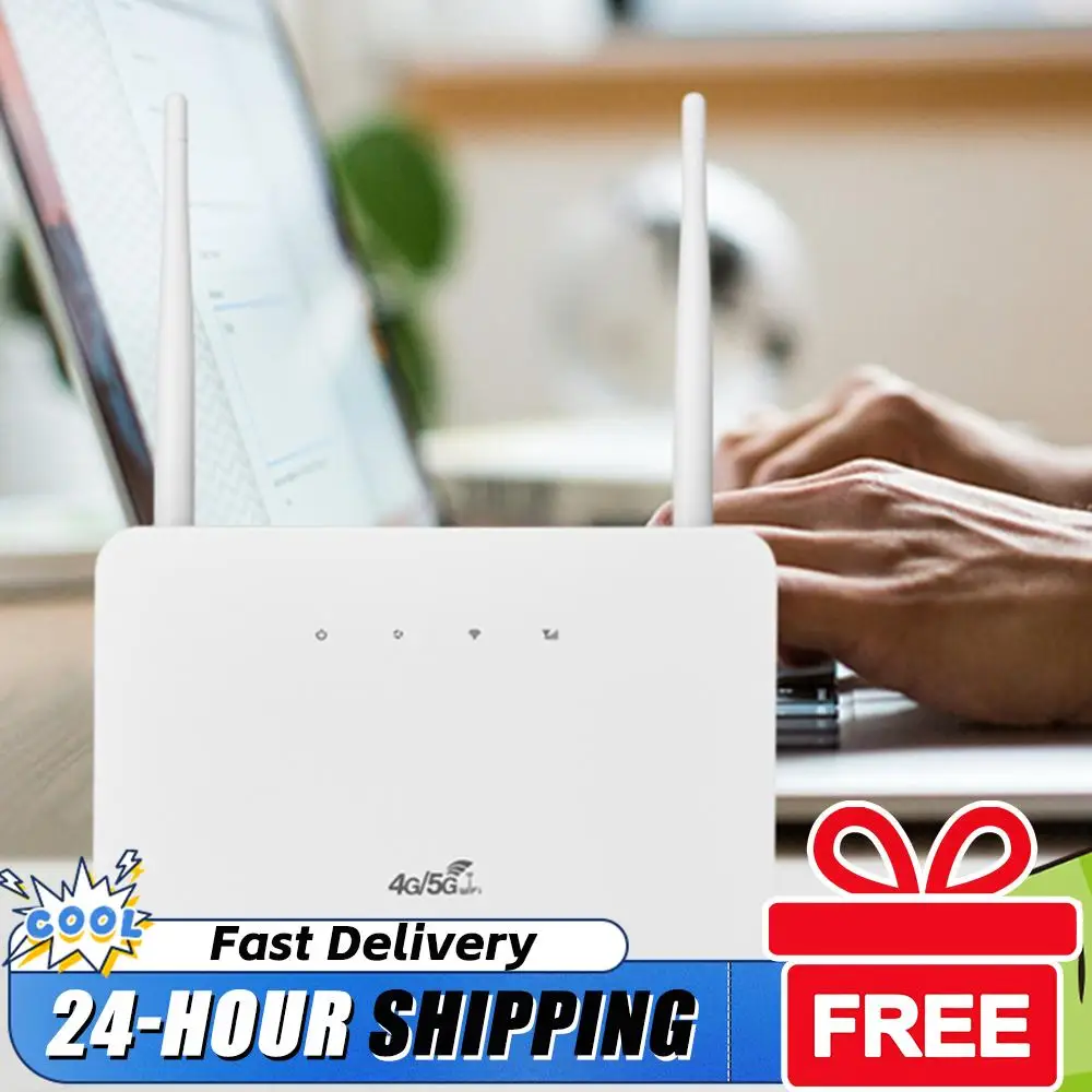 

4G LTE CPE Router Modem 300Mbps WiFi Router External Antenna with Sim Card Slot EU Plug for Home Travel Work
