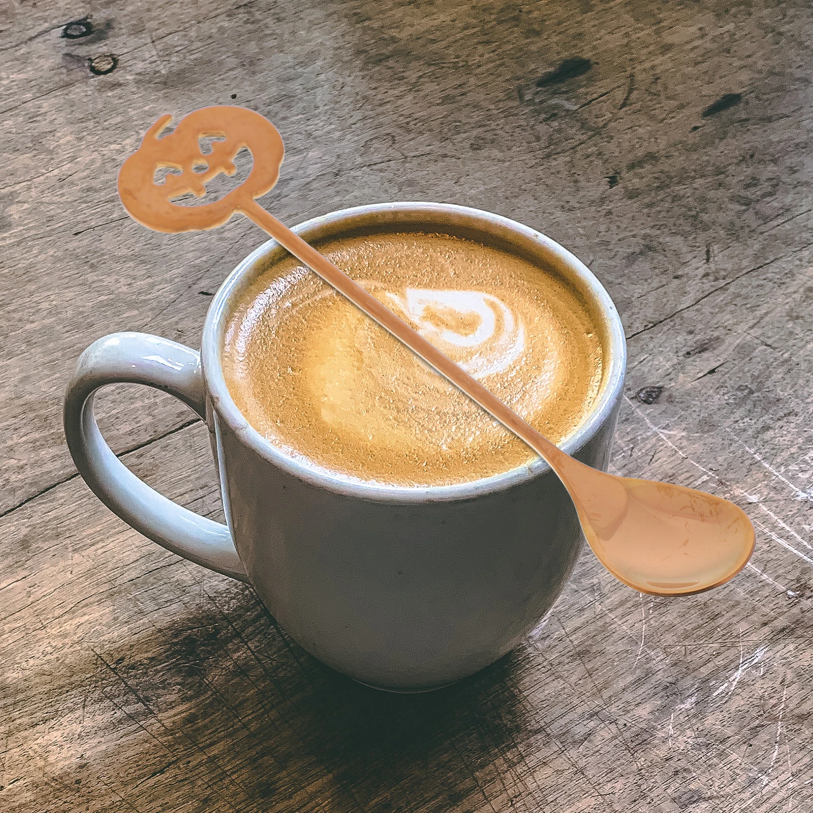 

Pumpkin Head Spoon Stainless Steel Halloween Cutlery Dessert Coffee Stirrer Ramen Ice Cream Cake Spoons Party Dinner Sugar