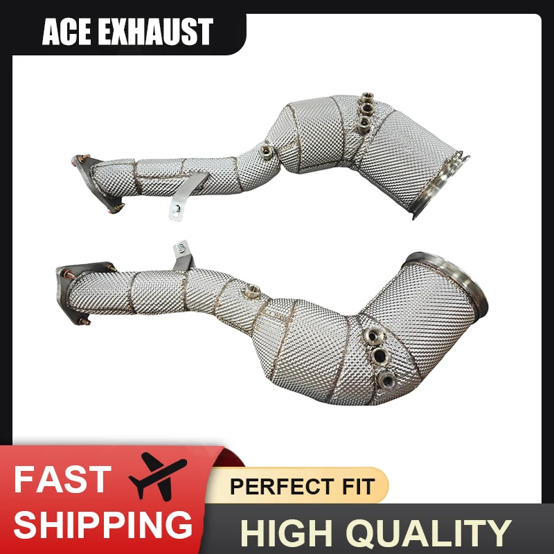 

ACE for Porsche Macan Turbo/GTS 2.9T SUS304 Turbo Downpipe with Heat Shield High Flow Sport Header Exhaust Pipe