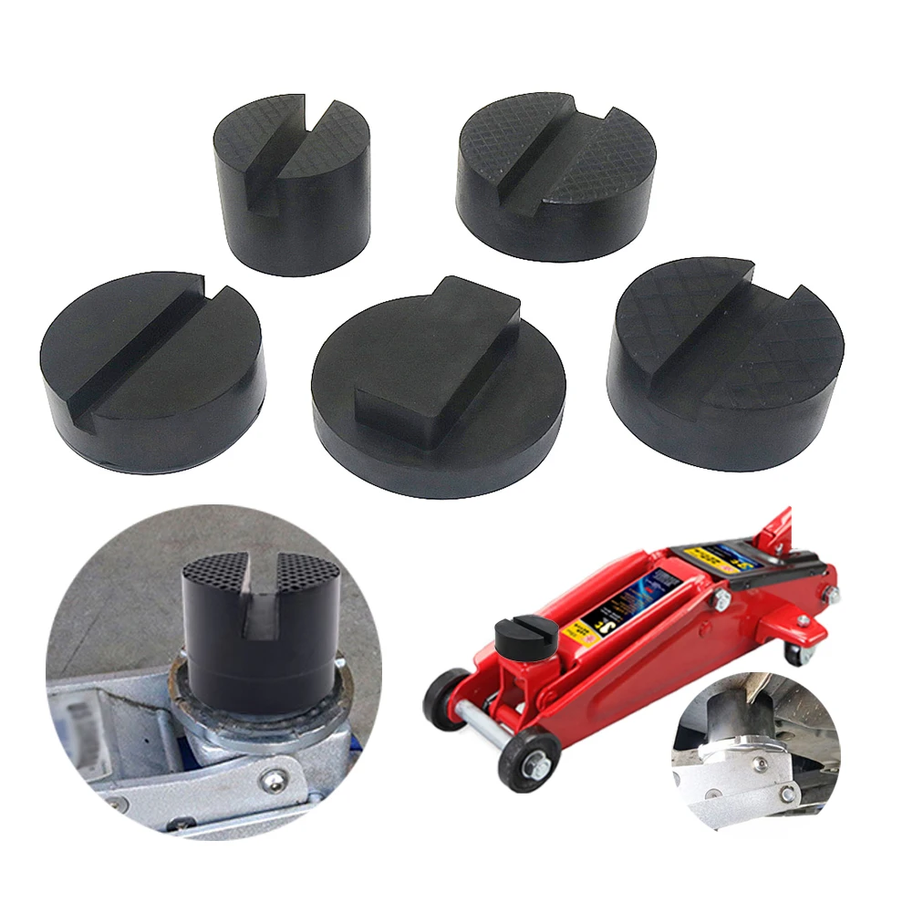 

Jack Rubber Pad Car Lift Jack Stand Rubber Pads Black Rubber Slotted Floor Jack Pad Frame Rail Adapter Universal 5 Models